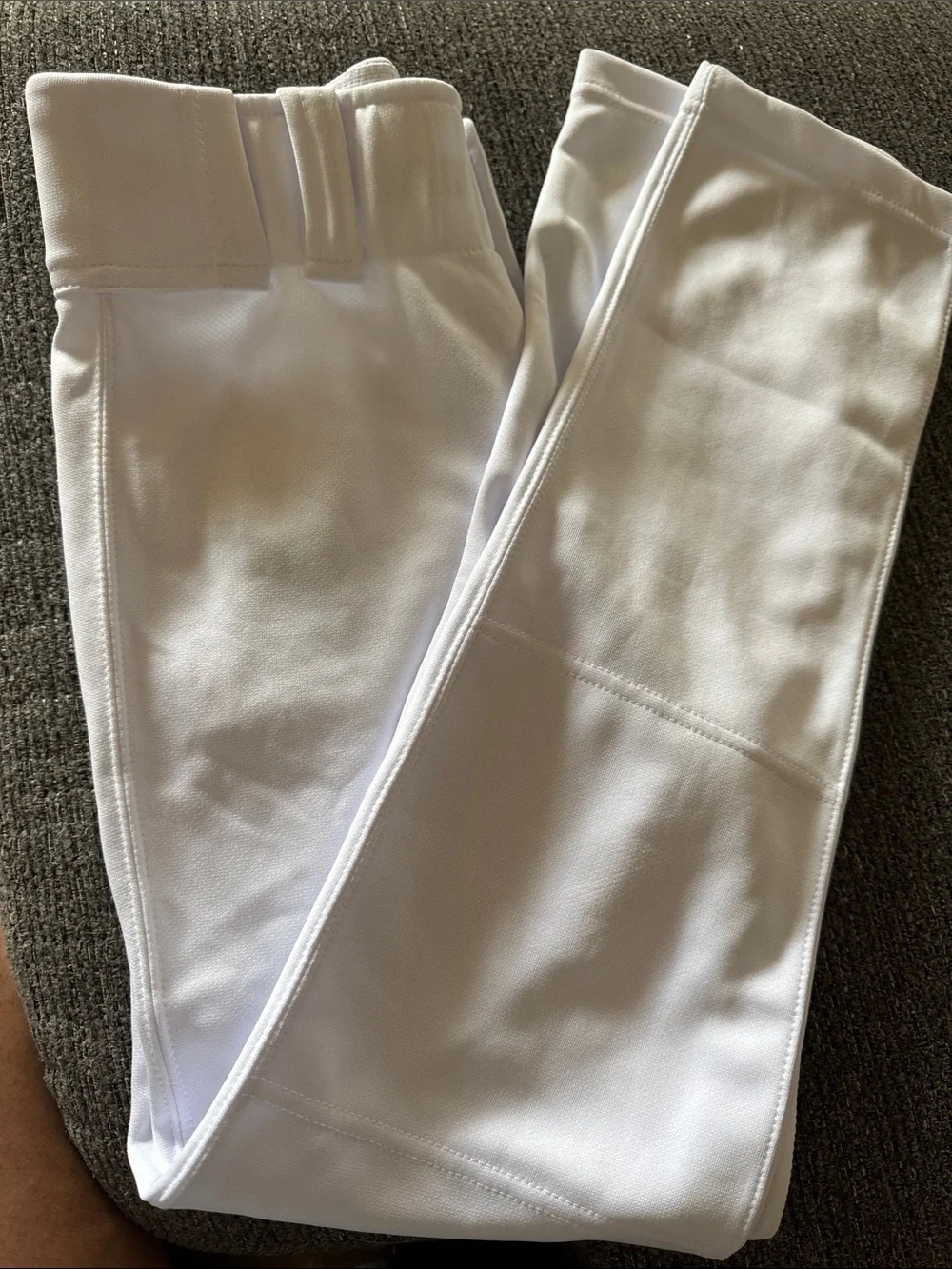 Kids White Baseball Pants size L